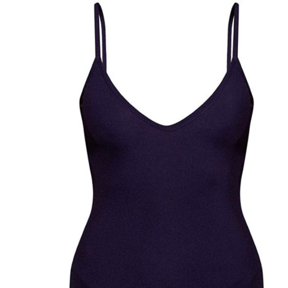 Ribbed Navy Blue Bodycon